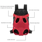 Double Shoulder Breathable Portable Travel Pet Dog Carrier Backpack Mesh Carrier Front Bag for Small Dog Cats Outdoor 3