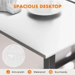 JHK Computer Office Desk Writing Study Office Gaming Table Modern Simple Style Compact Metal Frame Wood Tabletop Easy Assembly 5