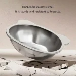 ‌304 Stainless Steel Raised Cat Bowl with 15° Elevated Design Tilted Neck Guard Healthy Feeding Shatterproof for Cats Puppies 5