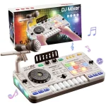 Kids Simulation DJ Mixer Controller Toys Multifunctional Music Effects Electronic Piano Keyboard Learning Birthday Gift Boy Girl 4