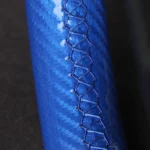 38CM Hand Sewing Glossy Carbon Fiber Suede Leather Car Steering Wheel Cover Non-Slip Universal DIY Auto Interior Accessories 4