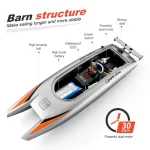 2.4G RC High Speed Racing Boat Waterproof Double Motor Remote Control Professional Speedboat 805 Gifts Toys for boys 5