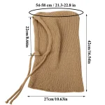 Women Winter One-Piece Beanie Hats Knit Balaclavas Neck Warmer Scarf Outdoor Women's Head Hood Bonnet Ear Protection Beanies Cap 6