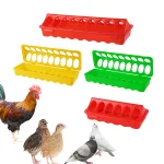 Plastic Flip-Top Poultry Bird Feeder Ground Chicken Bird Feeder Trough Pheasant feeding bucket Quality Chick 20/30/40/50cm 6