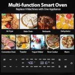 Extra Large 32QT Air Fryer with 19-in-1 Multi-Functional Combo: Digital Convection Oven Featuring Rotisserie Dehydrator and Piz 2
