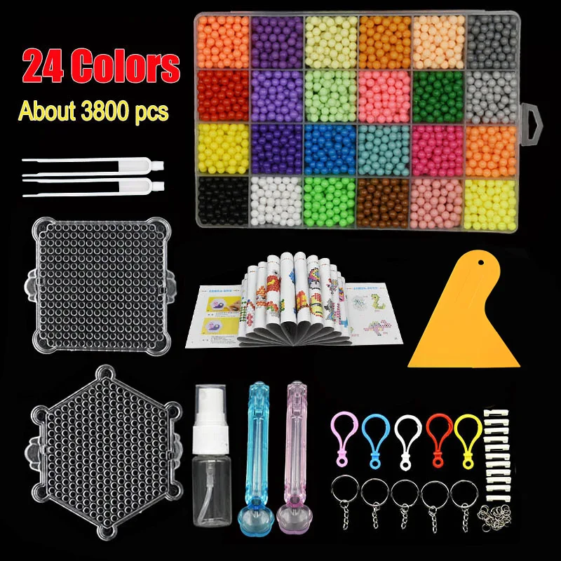 24 Colors 3800pcs Magical Water Mist Magic Beads Handmade Diy Magic Beads Educational Puzzle Children Toys 24 Colors 3800pcs Magical Water Mist Magic Beads Handmade Diy Magic Beads Educational Puzzle Children Toys