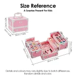 Kids Makeup Kit for Girls Princess Real Washable Pretend Play Cosmetic Set Toys with Mirror Non-Toxic & Safe Birthday Gifts 2