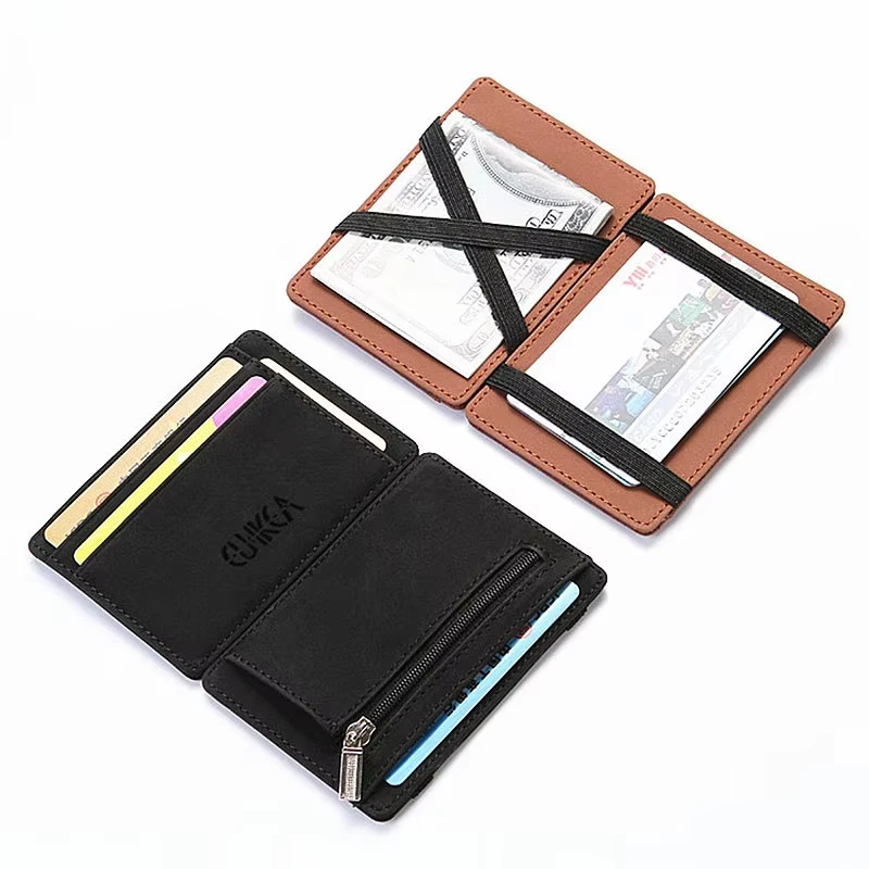 Quality PU Leather Mini Men Card Holder Wallets Zipper Coin Pocket Slim Magic Male Wallet Credit Bank Card Case Small Man Purses Quality PU Leather Mini Men Card Holder Wallets Zipper Coin Pocket Slim Magic Male Wallet Credit Bank Card Case Small Man Purses