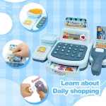 Simulation Shopping Cash House Toys Electronic Game Lighting And Sound Effects Supermarket Cashier Toys 2