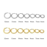 1Pair Stainless Steel Minimal Hoop Earrings Crystal Zirconia Small Huggie Thin Cartilage Earrings Helix Tragus Piercing Jewelry 5