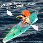 Rc Boat Kayak Racing Ship 2.4G Remote Control Rowing Boat Paddling Water Competition Games Summer Outdoor Toy for Boys Kids Gift 3