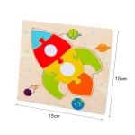 Baby Wooden 3D Puzzles Tangram Shapes Learning Educational Cartoon Animal Intelligence Jigsaw Toys For Children Gift 5