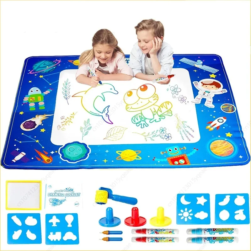 Magic Water Drawing Mat Reusable Doodle Painting Board with Pens Montessori Educational Toys for Kids Halloween Christmas Gift Magic Water Drawing Mat Reusable Doodle Painting Board with Pens Montessori Educational Toys for Kids Halloween Christmas Gift