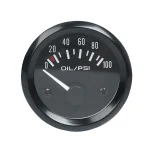Vehicle Meter 12V Automobile Car Gauge 2" 52mm Water Temp Oil Temp Oil Press Fuel Volts Oil press kg Ammeter Gauge Black Shell 5
