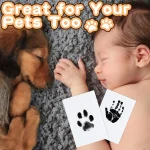 Paw Print Clean Touch Ink Pad, Dog Or Cat Pet Owner Keepsake, DIY Inkless Nose and Pawprint Impression Making Kit 5