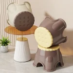Biscuit Small Stool Household Low Stool Dormitory Plastic Thickened Sturdy Children Baby Stepping Stool 3