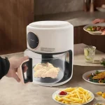 Transparent Glass Fry Bowl Air Fryer with 8 Preset Modes 31.5 Inch Power Cord Touchscreen Digital Display and Good Heat Dissipa 4