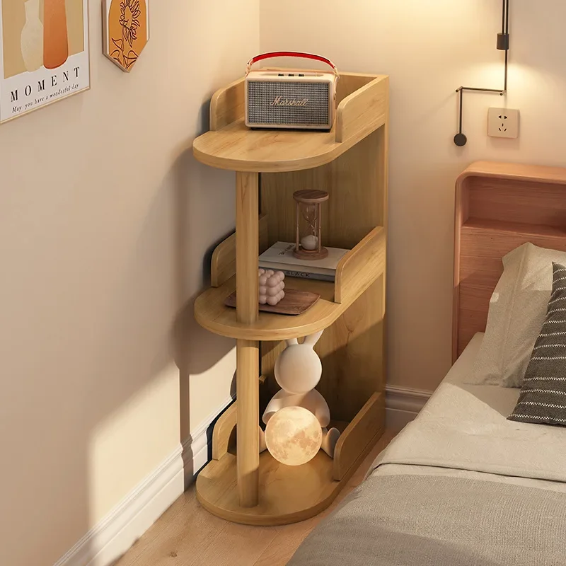 Wooden Corner Storage Bedside Table Simple Modern Multi-Layer Side Table Nightstand Cabinet Standing Bookcases Home Living Room Wooden Corner Storage Bedside Table Simple Modern Multi-Layer Side Table Nightstand Cabinet Standing Bookcases Home Living Room