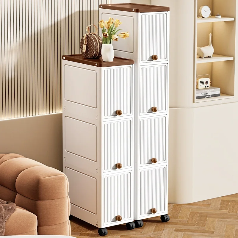 Slim Cabinet 20cm Wide Rolling Storage 2-6 Tiers Large Capacity Space-Saving Heavy-Duty for Kitchen Living Room Bedroom Slim Cabinet 20cm Wide Rolling Storage 2-6 Tiers Large Capacity Space-Saving Heavy-Duty for Kitchen Living Room Bedroom