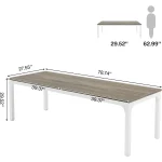 78.7 Inches Extra Long Computer Desk 2 Person Desk, Double Long Desk, Workstaion for Home Office 3