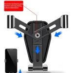 Universal Gravity Auto Phone Holder Car Air Vent Clip Mount Mobile Phone Holder Cell Phone Stand GPS Support For iPhone Samsung 4