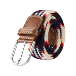 107/120/130cm UNISEX Casual Knitted Pin Buckle Women Belt Woven Canvas Elastic Expandable Braided Stretch Jeans Belts for Men 3