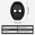 SEAMETAL 4pcs Silicone Car Door Lock Buckle Protection Cover Elastic Anti-Collision Shock Absorbing Pad Mute Buffering Cushion 6