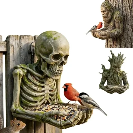 Sasquatch Design Hanging Bird Feeder Outdoor Weather Resistant Food Holder Patio Lawn Wild Animal Decoration Creativity