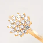 14K Yellow Gold 1.5 Carats Diamond Ring for Women Luxury Engagement Bizuteria Anillos Gemstone 14K Gold and Diamond Wedding Ring 5