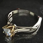Pure 18K Gold Ring for Women Moissanite Rings with Natural Gemstones Luxur Jewelry Couples Women's Wedding Valentine's Day Gifts 6