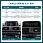 12.3 Wireless CarPlay Android Auto Multimedia Linux Screen For BMW 1 2 3 4 Series F20 F21 F22 F30 F31 F32 F33 NBT OR EVO 2