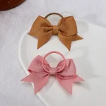 10Pcs/lot Grosgrain Ribbon Pigtail Hair Bows Elastic Hair Ties Hair Bands Holders Girls Baby Hair Accessories for Baby Infants 5
