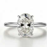 2026 New Personalized Fashion Oval Diamond Ring, Classic Four-claw Wedding Ring, Female 3