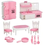 1:12 Dollhouse Ice Cream Truck Baby Bed Simulation Miniature Scene Display Dessert Car Bunk Bed Bathroom Kitchen Toy For Girl 6
