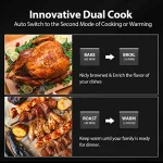 Extra Large 32QT Air Fryer with 19-in-1 Multi-Functional Combo: Digital Convection Oven Featuring Rotisserie Dehydrator and Piz 3