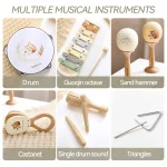 Musical Instruments Montessori Music Baby 0 12 Months Toys Drum Xylophone Kids Early Educational Wooden Instruments Baby Toys 3