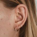 1 Pair Minimal Exquisite Hoop Crystal Zirconia Small Huggie Thin Cartilage Earring For Women Helix Tragus Piercing Jewelry 5