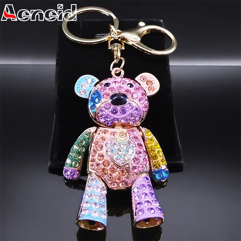 Cute Sweet Colorful Full Crystal Big Bear Key Chain Alloy Rhinestone Fashion Bag Accessories Keyring Jewelry Wholesale N9029 Cute Sweet Colorful Full Crystal Big Bear Key Chain Alloy Rhinestone Fashion Bag Accessories Keyring Jewelry Wholesale N9029