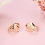 2025 Korean New Simple Geometry 14k Gold Earrings Fine Aros Mujer Oreja Earrings for Women Orecchini 14 K Gold Bizuteria Jewelry 3