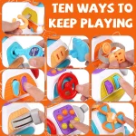Baby Busy Board Cube Montessori Sensory Toys for Toddler Educational Learning Activities Travel Toy Lock Box Fine Motor Skill 3