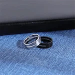 Skyrim Stainless Steel Ring for Men Women Black Minimalist Casual Finger Rings 2025 Couple Jewelry Wedding Gift for Lover 2