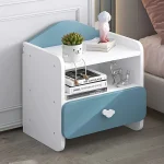 Modern Double Drawers Nightstand Kid Cute Dressing Bedside Table Household Multifunctional Girl Small White Cabinet Furniture 3
