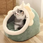 Deep Sleep Cat Bed Cartoon Pet Bed Foldable Removable Washable Pet Sleeping Bed for Small Dog Mat Bag Cave Cats Bed 3