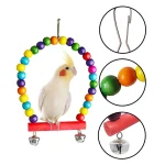 7PCS  Parrot Toy Bird Cage Accessories Bird Accessories Stair Mirror Swing Bell Bird Toy 2
