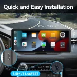 Universal Portable Wireless Carplay Screen for Car with Android Auto Touchscreen Car Stereo System 4