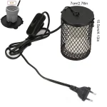 E27 Pet Heating Lamp for Turtle Snake lizard Infrared Ceramic Emitter Heat Light 100W Reptile Lamp EU Plug 4