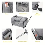 Extra Large Portable Pet Trolley Case, Detachable Dog Trolley Case, Large Foldable Pet Bag Cat Travel Carrier Bag 3
