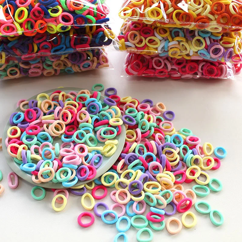 100/300/500Pcs Hair Bands for Children Colorful Nylon Scrunchie Hair Ties Rubber Band Kids Elastic Leagues Girl Hair Accessories 100/300/500Pcs Hair Bands for Children Colorful Nylon Scrunchie Hair Ties Rubber Band Kids Elastic Leagues Girl Hair Accessories