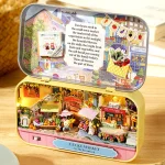 DIY Wood DollHouses Handmade Funny Box Theatre Miniature Box Cute Doll Houses Assemble Kits Gift Wooden Toys For Girls 3