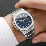 Men Fashion Wristwatches Business Square Dial Stainless Steel Strap Quartz Watch with Calendar For Mens Clock（Without Box） 3